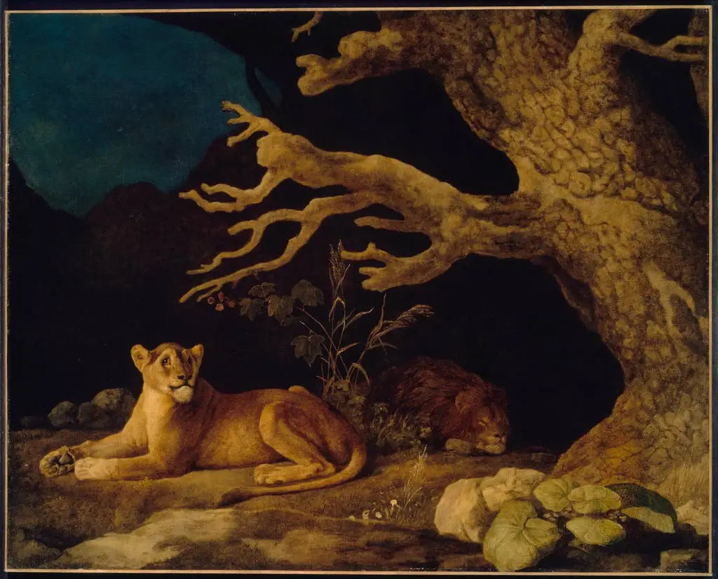 Lion et Lionne - George Stubbs - Alpha Reproduction