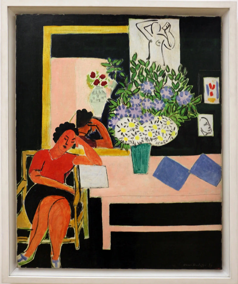Reader on a black background - Henri Matisse