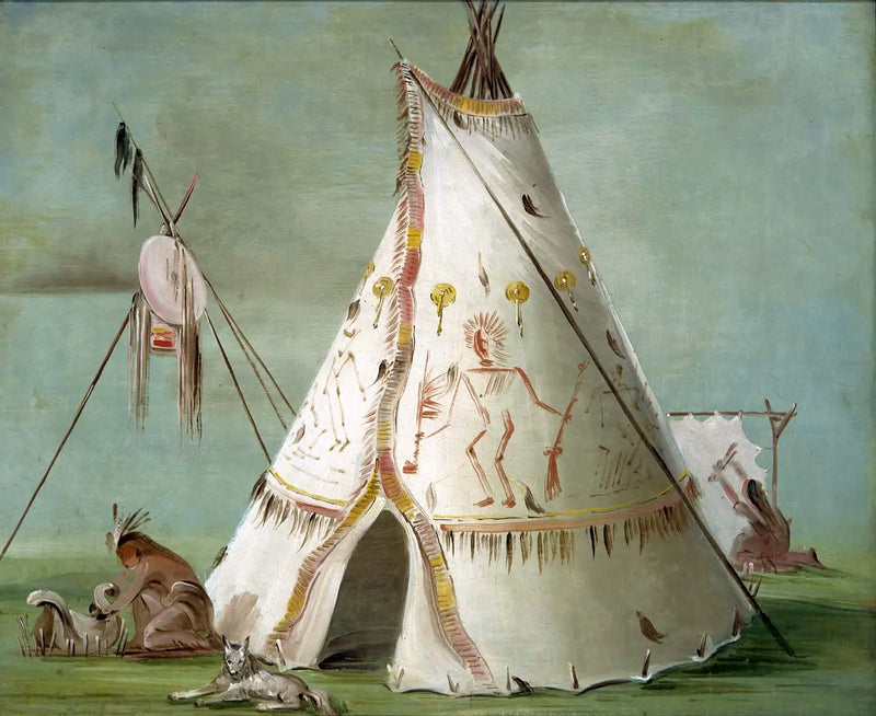 Crow's Nest of the Twenty-Five Buffalo Skins - George Catlin