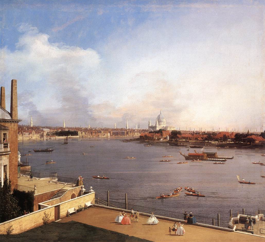 London: the Thames and the City of London from Richmond House - Canaletto