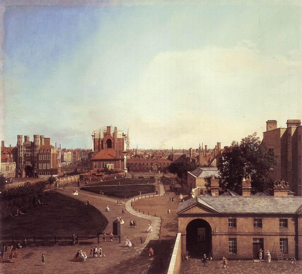 London: Whitehall and the Privy Garden from Richmond House - Canaletto