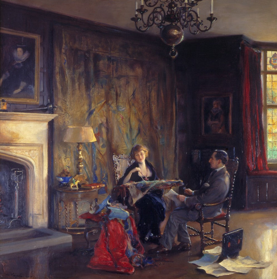 Lord and Lady Lee of Fareham in the Great Checker Room - Philip de László