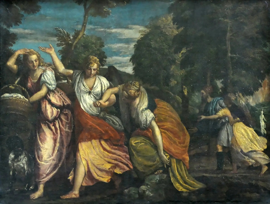 Lot et ses filles fuyant Sodome sous la conduite de deux anges - Paul Véronèse