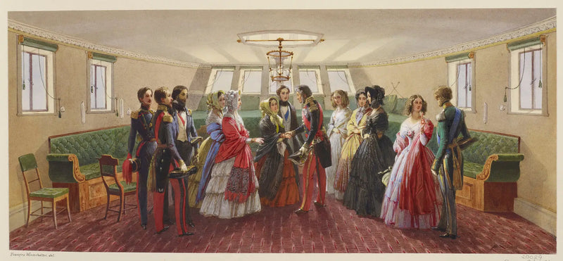 Louis-Philippe taking leave of Queen Victoria aboard the royal yacht - Franz Xaver Winterhalter