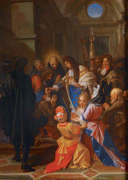 Louis XIV Touching Patients with Scrofula - Jean-Baptiste Jouvenet