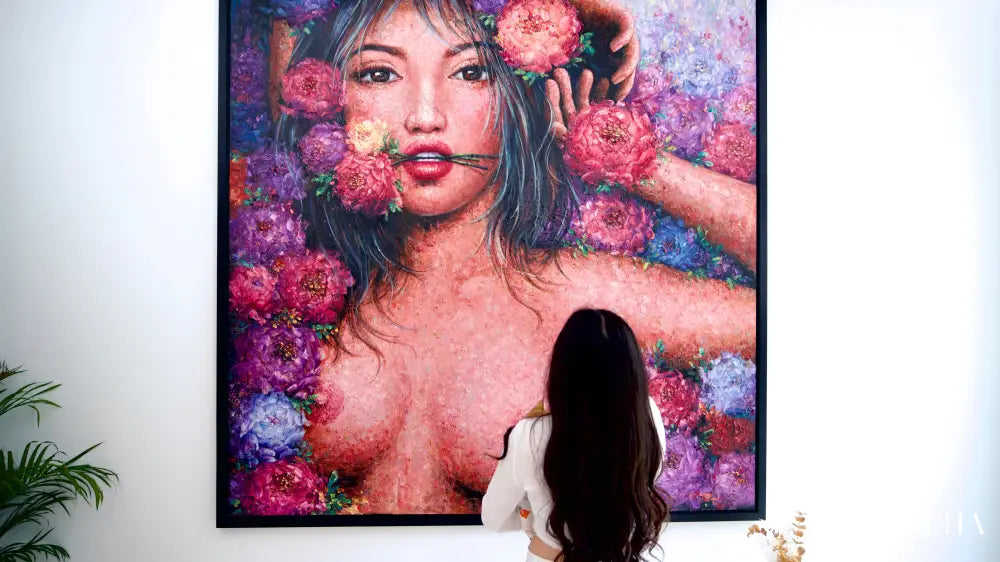 Love in Bloom – Kesorn | 200 x 200 cm Reproductions de tableaux à la peinture à l’huile