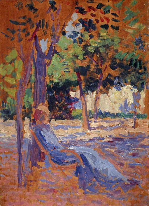 Lucie Cousturier in her garden - Maximilien Luce