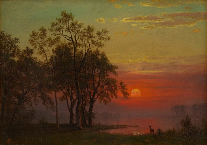 Evening Glow - Albert Bierstadt
