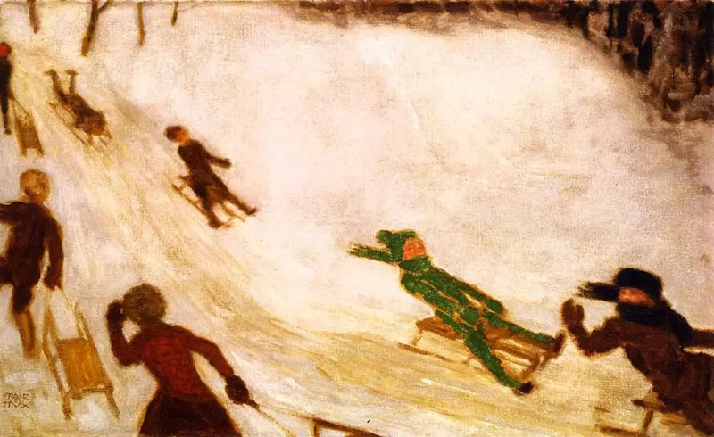 Children's Sled - Franz Von Stuck