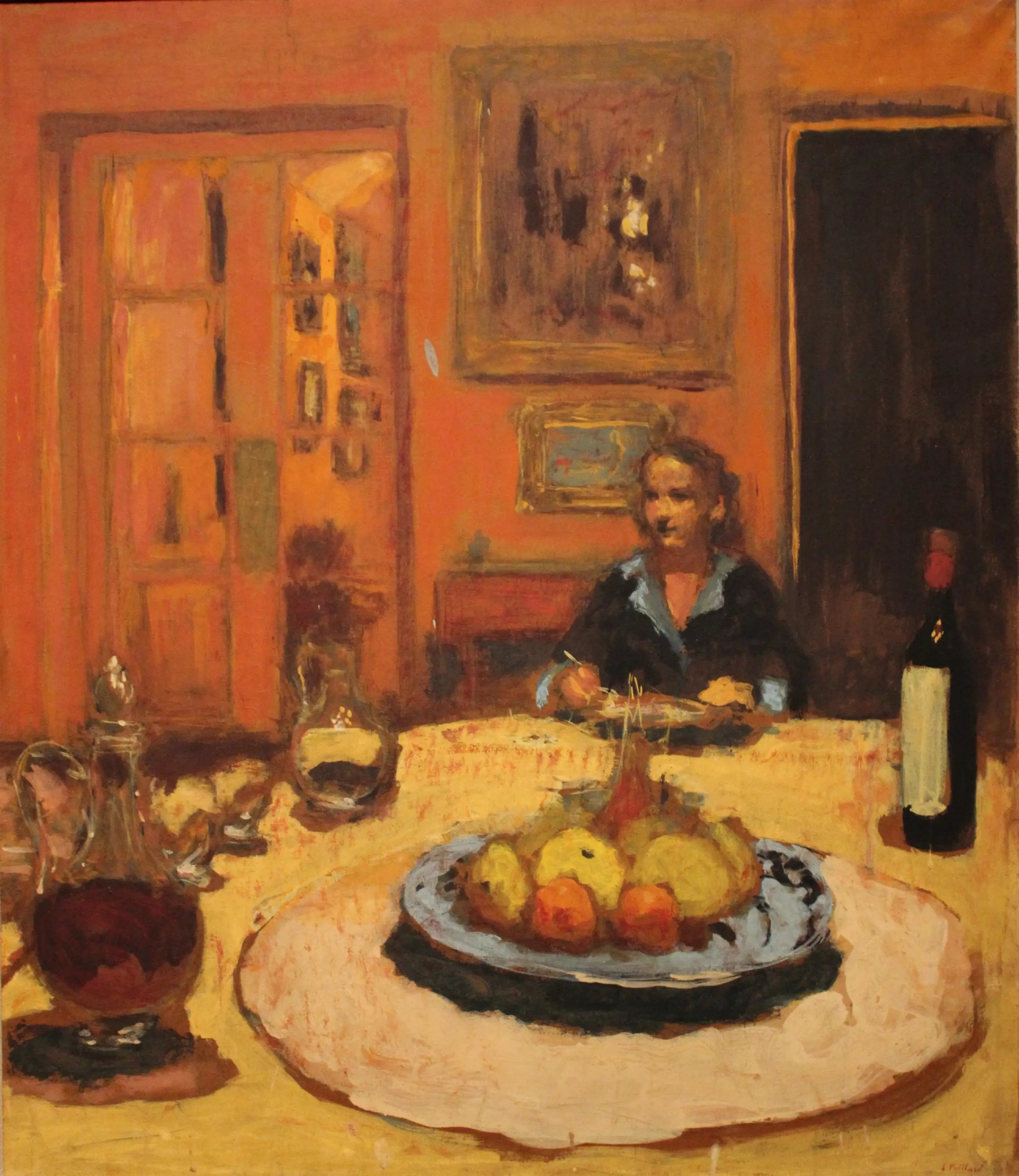 Lulu dans la salle à manger rue de Naples - Édouard Vuillard - Alpha Reproduction