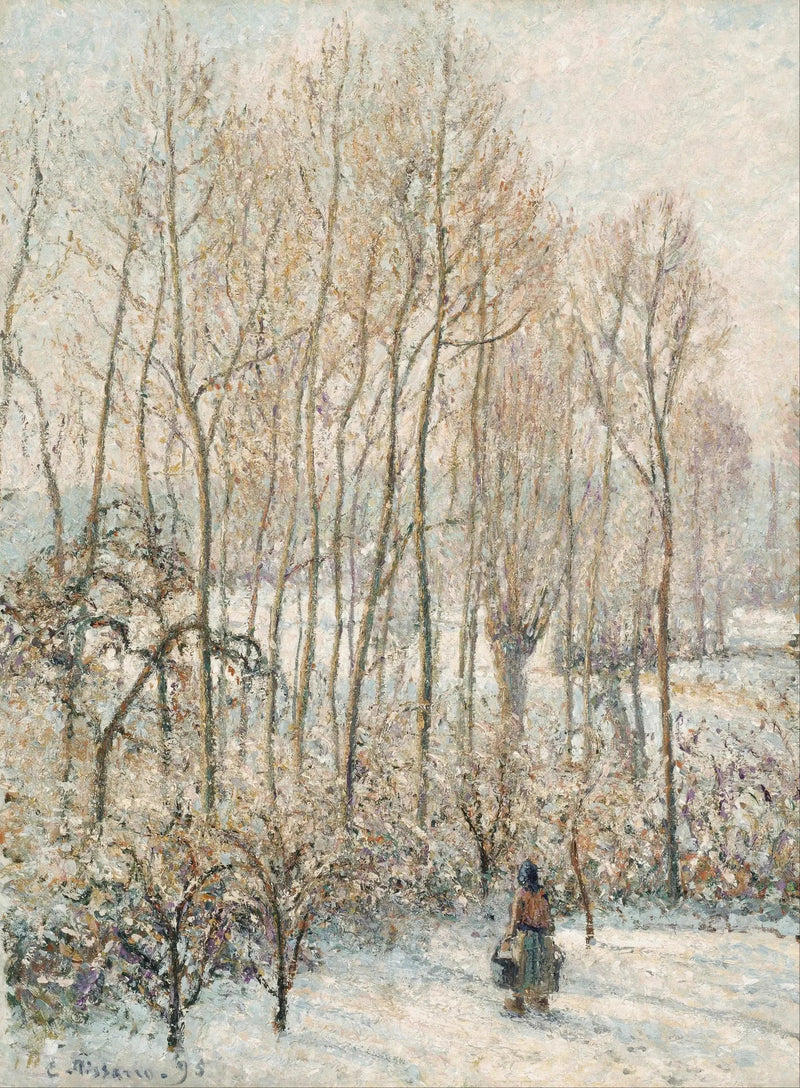 Morning Light on the Snow, Éragny-sur-Epte - Camille Pissarro