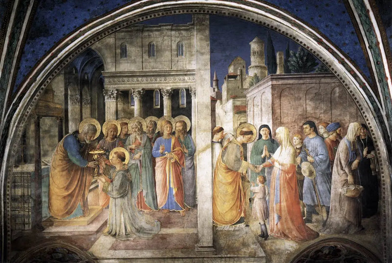 West wall window of the Nicoline Chapel - Fra Angelico