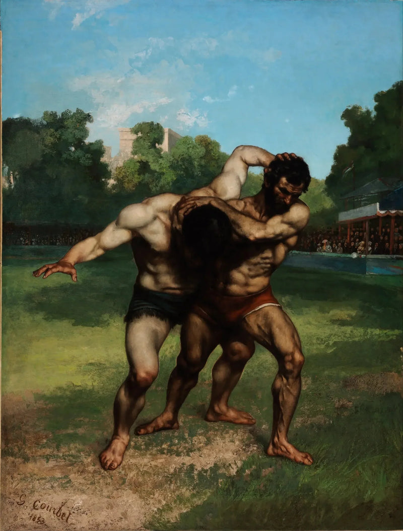 Wrestlers - Gustave Courbet