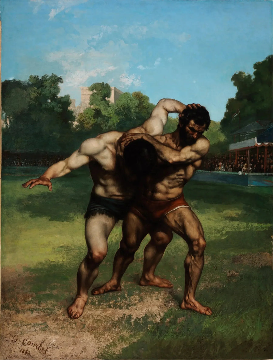 Wrestlers - Gustave Courbet
