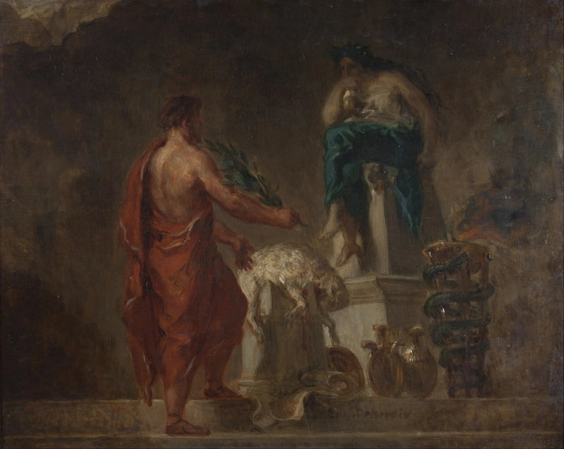 Lycurgus Consults the Pythia - Eugène Delacroix