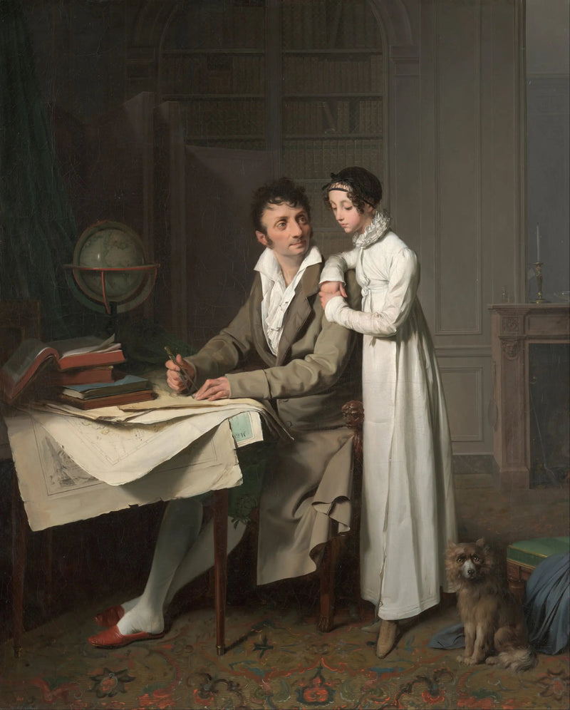 Mr. G*** giving a geography lesson to his daughter - Louis-Léopold Boilly