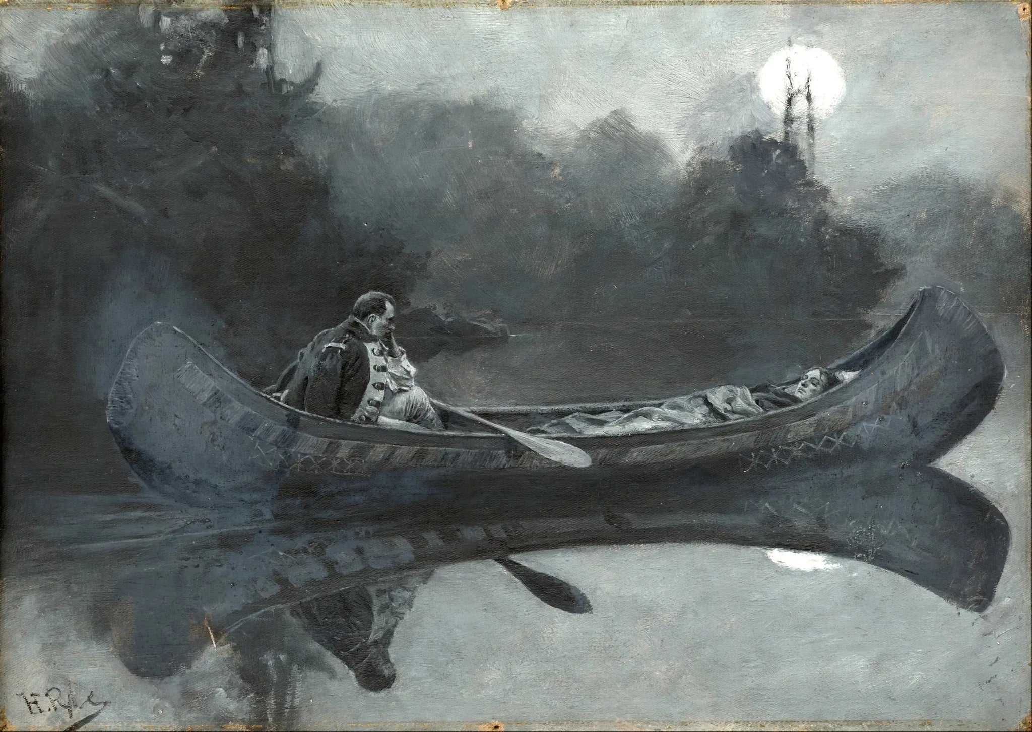 « Ma haine pour lui semblait soudainement avoir pris des ailes » (Un ennemi blessé) - Howard Pyle image 1 copie peinte à la main à l’huile