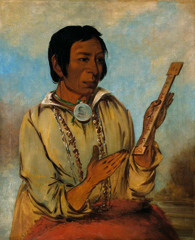 Ma-shée-na Elk’s Horns un sous-chef - George Catlin - Alpha Reproduction