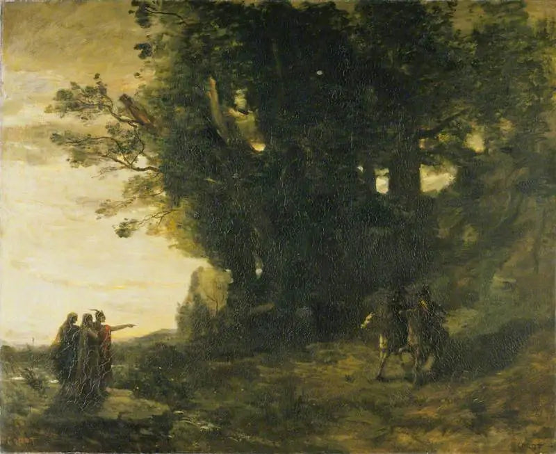 Macbeth and the Witches - Jean-Baptiste Camille Corot