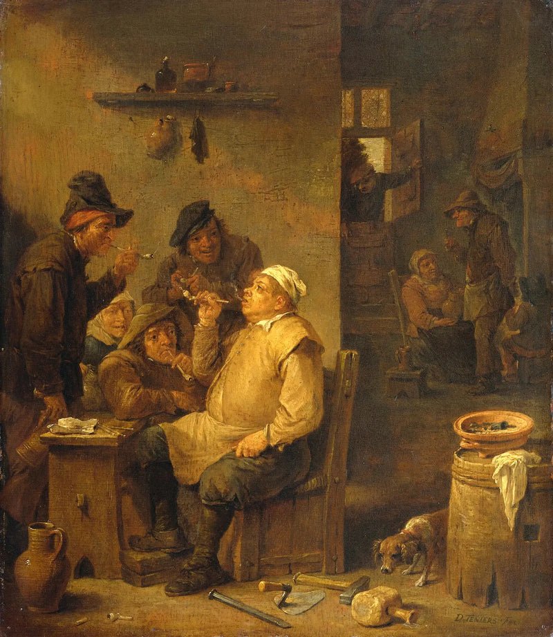 Mason smoking a pipe - David Teniers the Younger