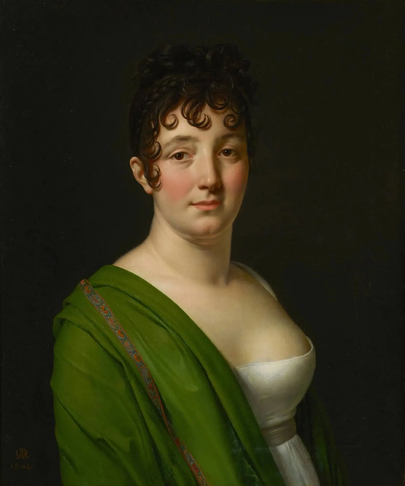 Madame Bocquet with Green Shawl - Anne-Louis Girodet
