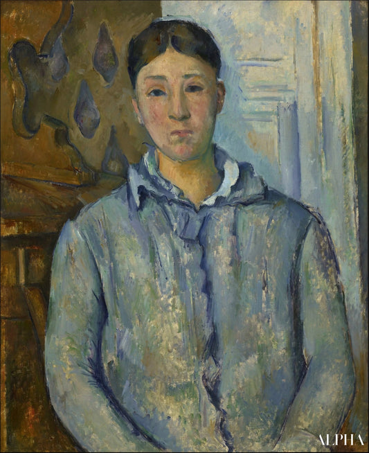 Madame Cézanne en bleu - Paul Cézanne - Reproductions de tableaux et peintures haut de gamme