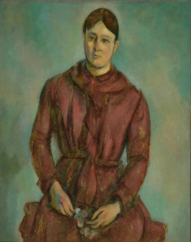 Madame Cézanne in a Red Dress - Paul Cézanne