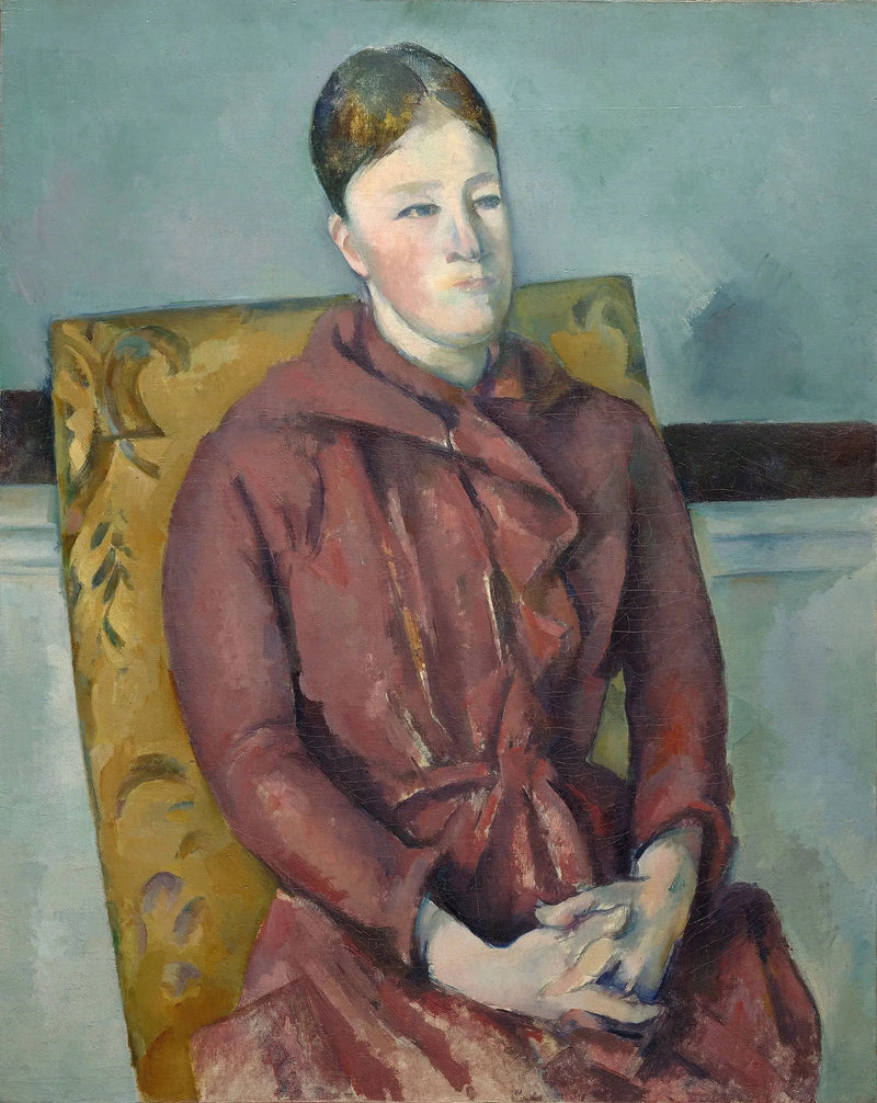 Madame Cézanne in a Red Dress - Paul Cézanne