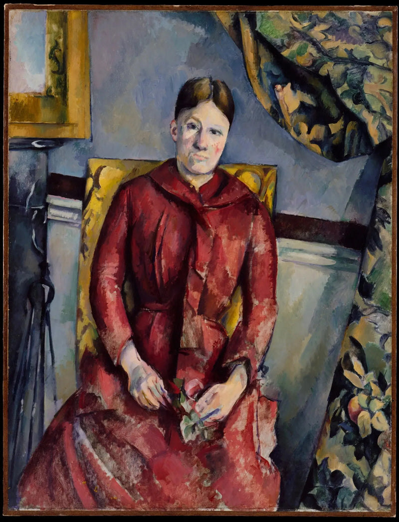 Madame Cézanne in a Red Dress - Paul Cézanne