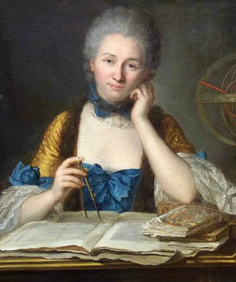 Madame Du Châtelet at her desk - Maurice-Quentin de La Tour