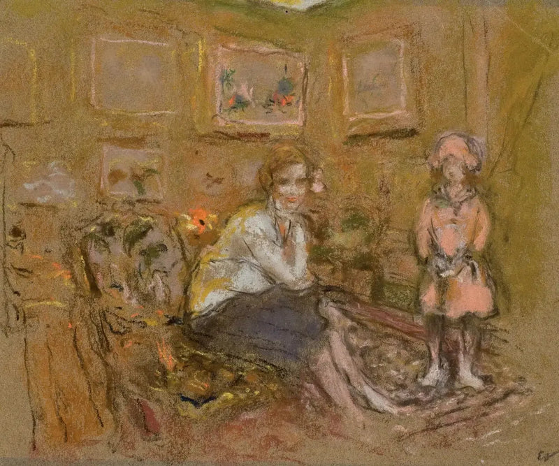 Madame Gaston Lévy and her daughter - Édouard Vuillard
