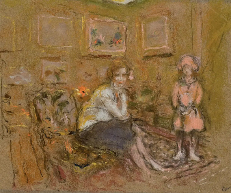 Madame Gaston Lévy and her daughter - Édouard Vuillard