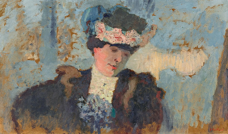 Madame Hessel with a hat adorned with roses - Édouard Vuillard