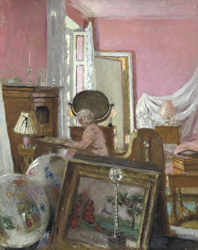 Madame Hessel dans sa chambre au Château des Clayes - Édouard Vuillard