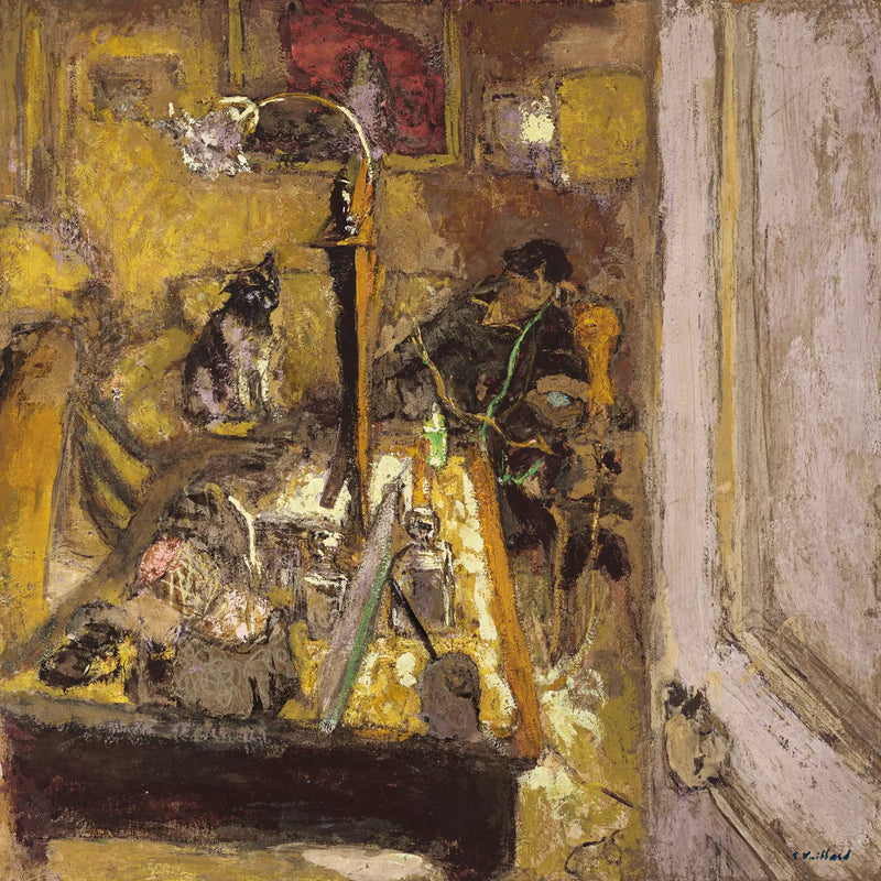 Madame Hessel téléphonant dans son boudoir - Édouard Vuillard