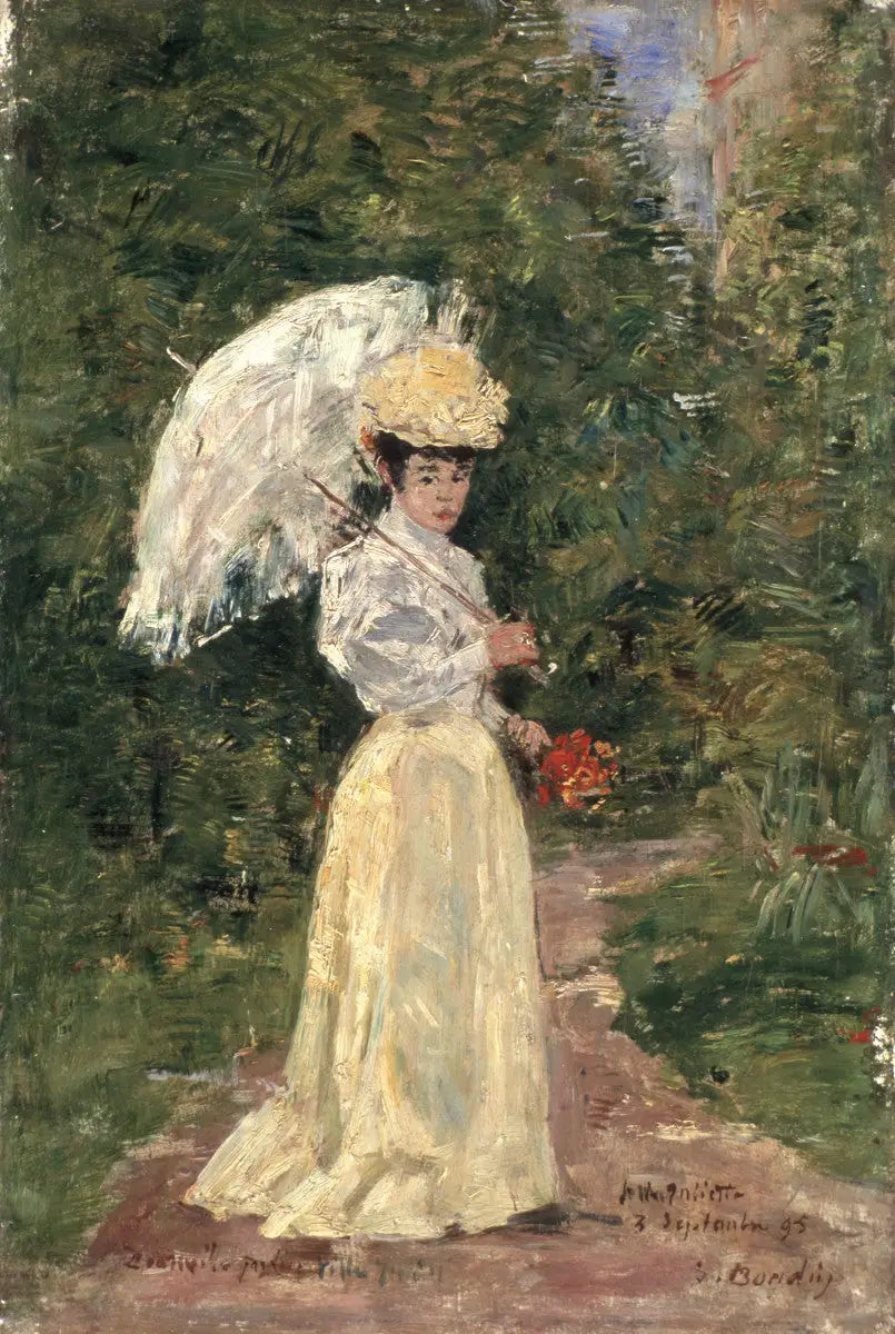 Madame Juliette in the Garden - Eugène Boudin
