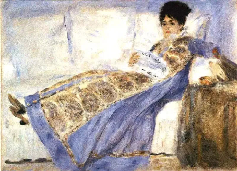 Madame Monet Reading - Pierre-Auguste Renoir
