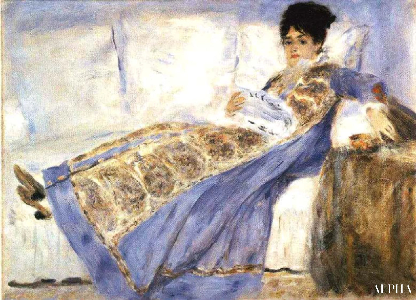 'Madame Monet Reading - Pierre-Auguste Renoir - High-Quality Reproductions of Paintings and Artwork'