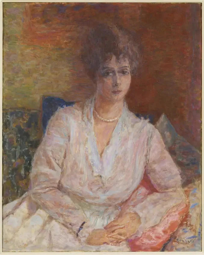 Madame Queen Thadée Natanson with Pearl Necklace - Pierre Bonnard