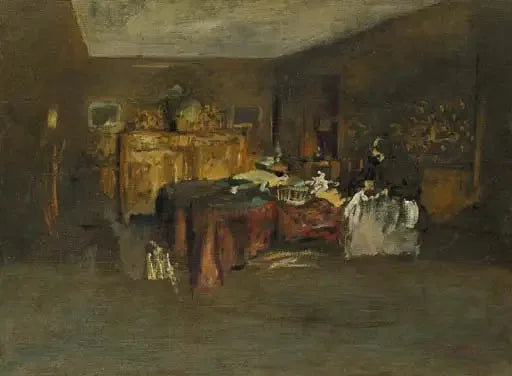 Madame Vuillard sewing - Édouard Vuillard