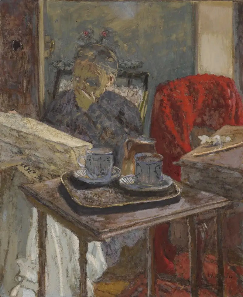 Madame Vuillard Reading the Newspaper - Édouard Vuillard