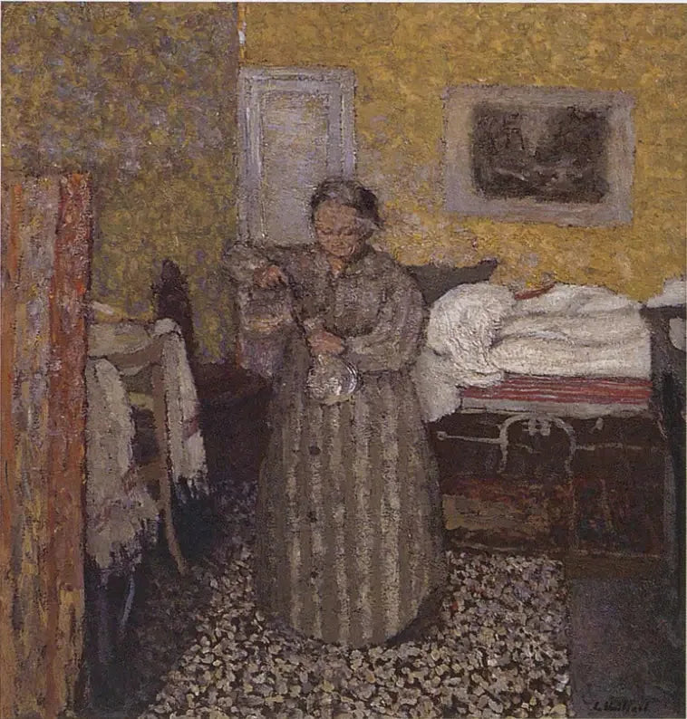 Madame Vuillard fills a carafe - Édouard Vuillard