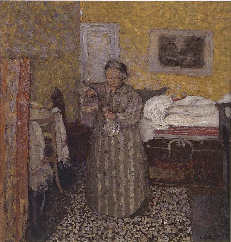 Madame Vuillard fills a carafe - Édouard Vuillard