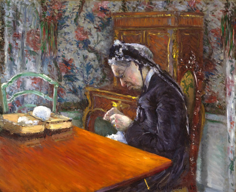 Mademoiselle Boissière Knitting - Gustave Caillebotte