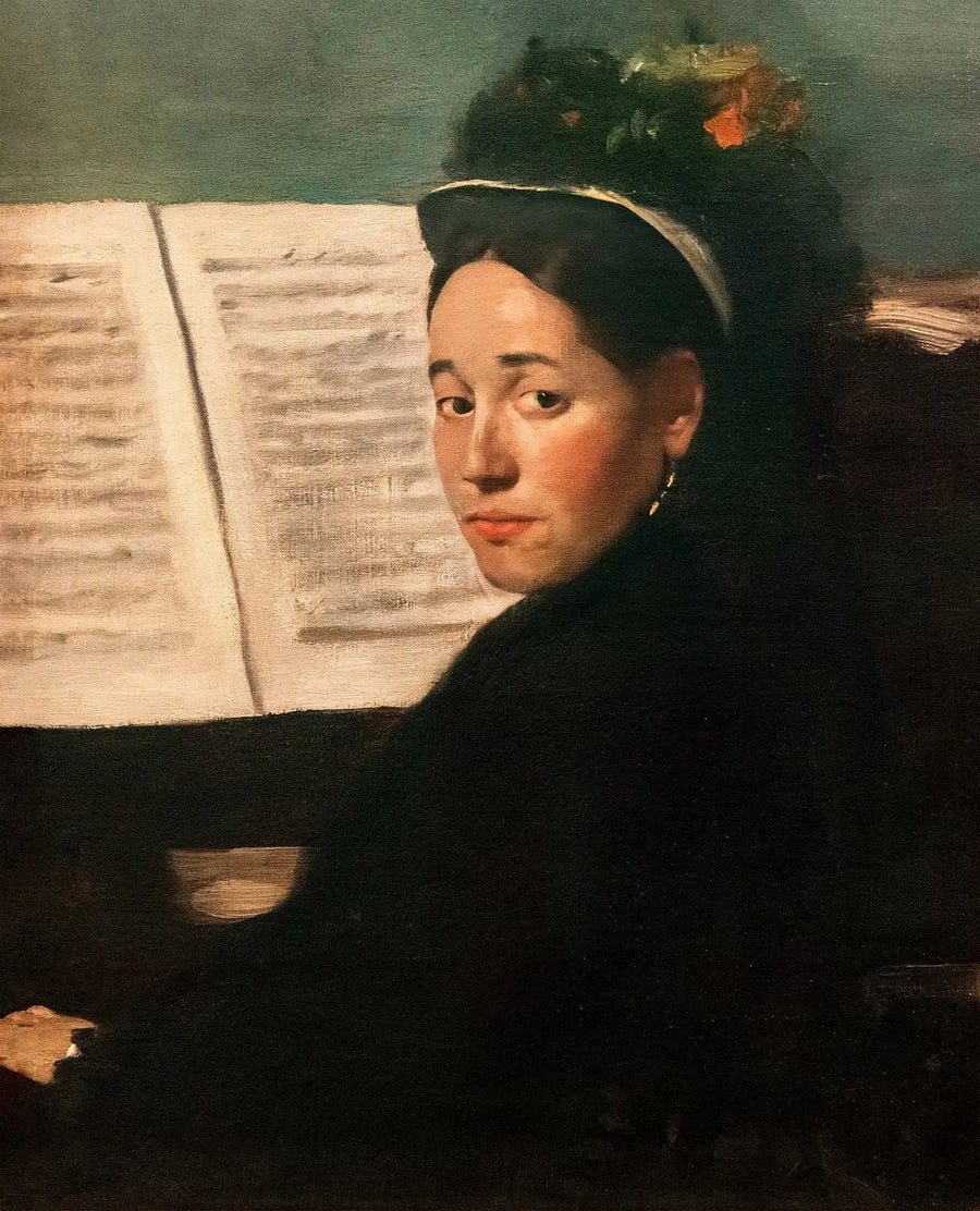 Mademoiselle Dihau at the Piano - Edgar Degas