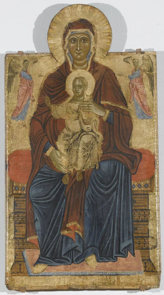 Madonna and Child surrounded by two angels - Master of the Bigallo Crucifix