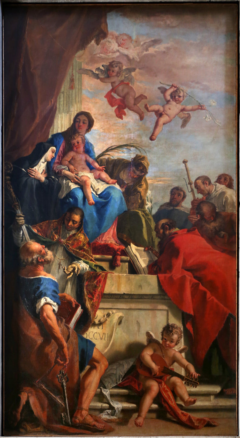 Madonna with Baby and Saints - Sebastiano Ricci
