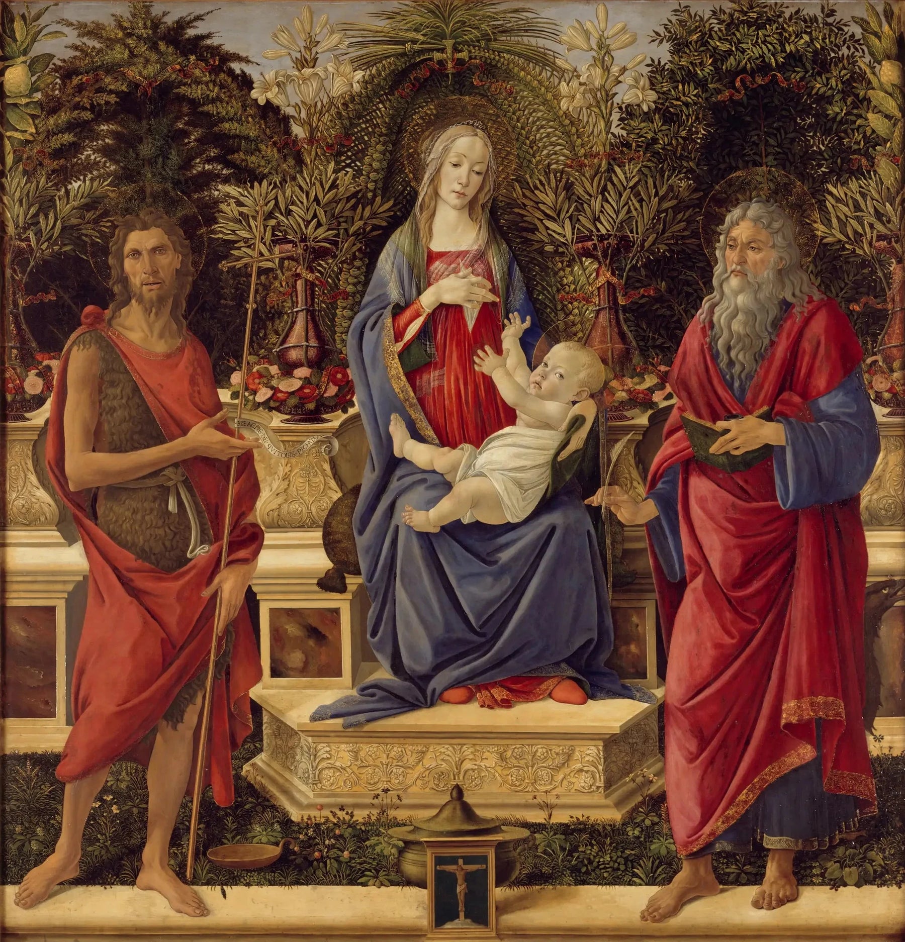 La Madone Bardi de Sandro Botticelli, 1484-1485, Gemäldegalerie de Berlin – reproduction peinture à l’huile sur toile