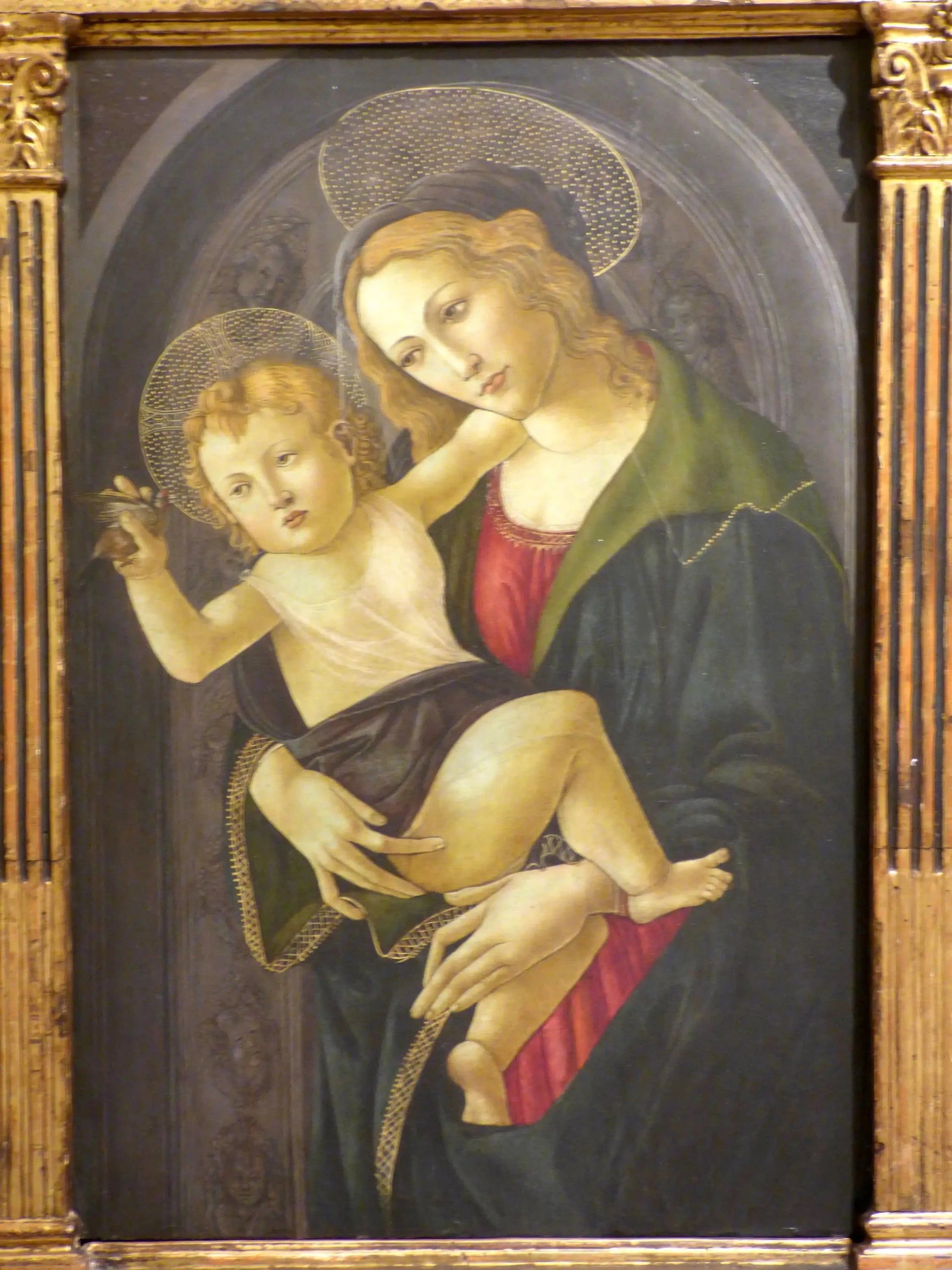 La Vierge et l’Enfant dans une niche de Botticelli et atelier, Museo Soumaya – reproduction peinture à l’huile sur toile