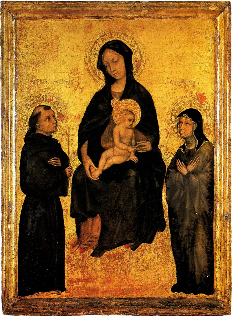Madonna with Child in Glory among Saints Francesco and Chiara - Gentile da Fabriano